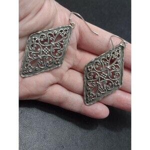 *Sale* Vintage sterling silver filigree dangling earrings